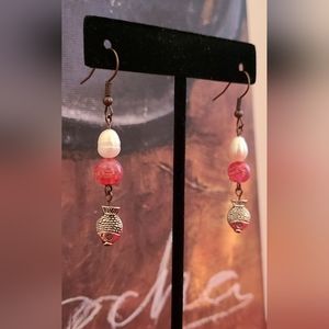 Handmade fish earrings